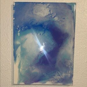 Abstract Blue and White Canvas Art